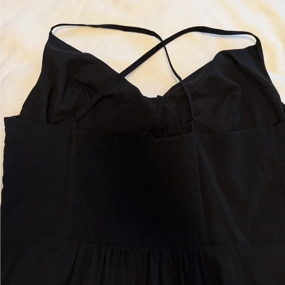 NWOT GAP Black Tie-Front Tiered Maxi Dress with Spaghetti Straps, Size XXL - Picture 7 of 8